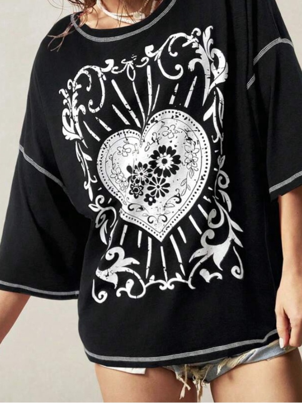 Oversized Drop-Shoulder Tee
